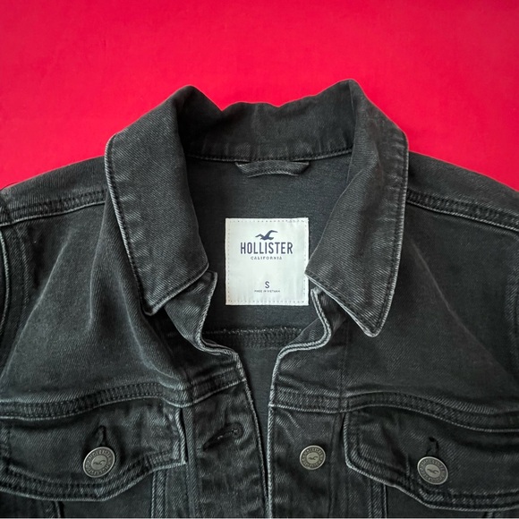 Hollister Cropped Denim Jacket Size S - Picture 3 of 8